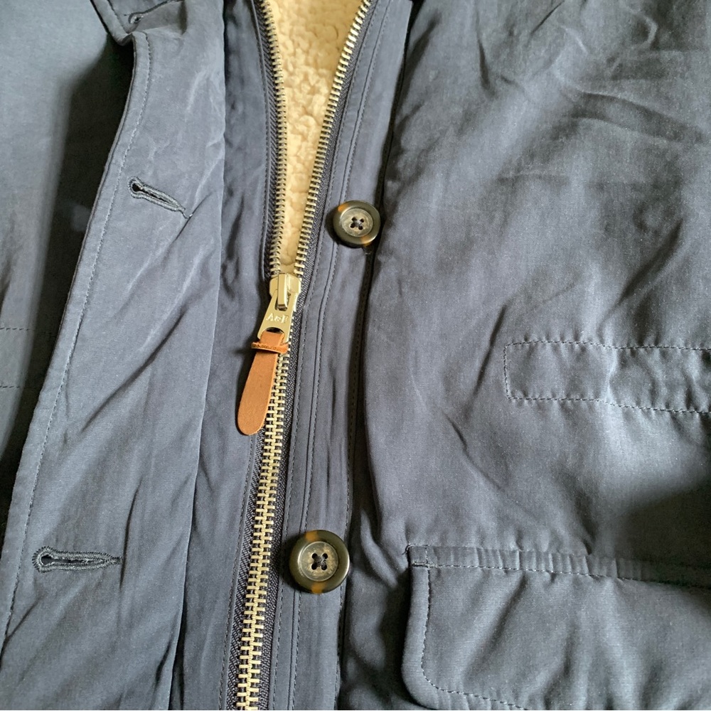 Abercrombie And Fitch Sherpa Trench Coat Jacket - image 4